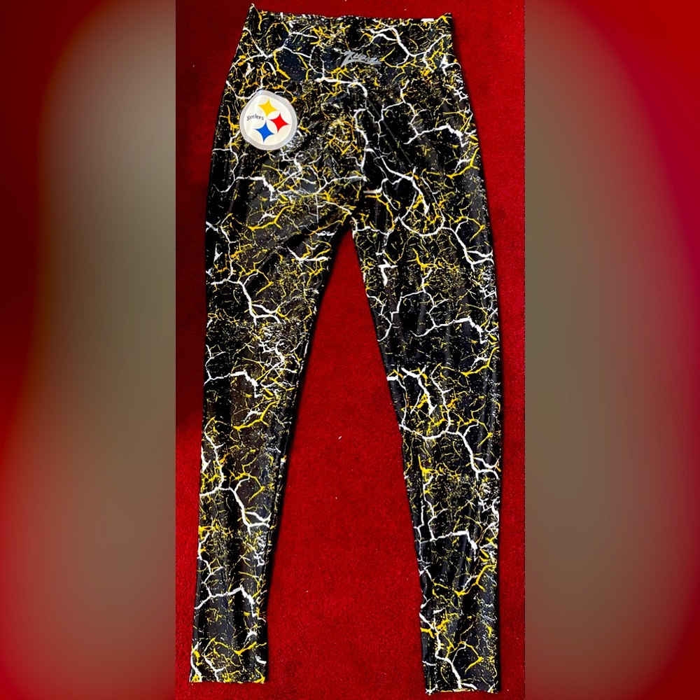 Majestic Fan fashion Pittsburgh Steelers leggings , Women’s size:Large